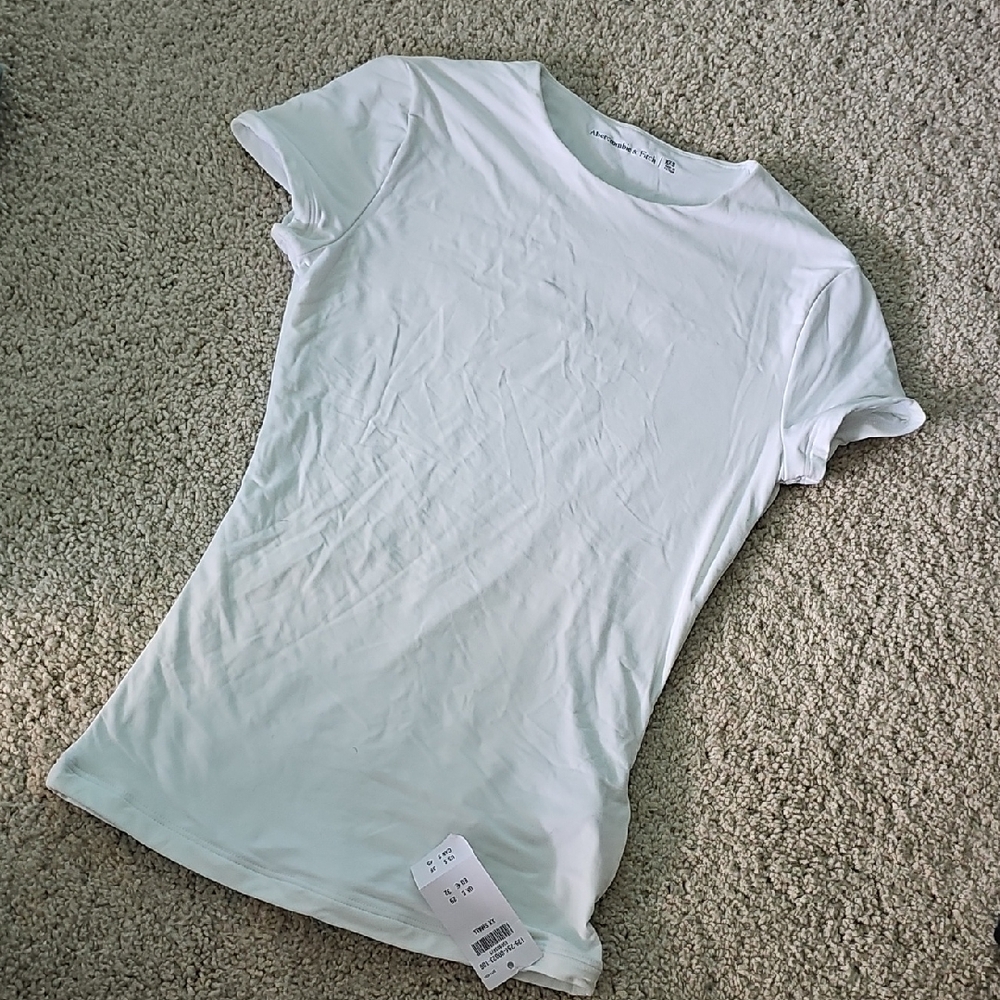 Abercrombie & Fitch White Short Sleeve Tee - Double Lined